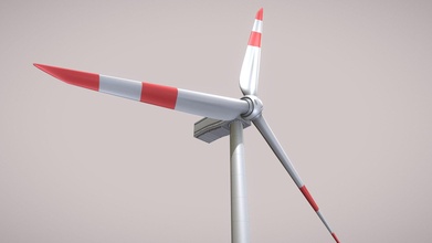 rüzgar türbin 2 low poly versiyon satın almak telif Bedava 3d model vis all yeşil güç dış enerji jeneratör elektrik eko temiz blender 3dhaupt wind power 3d print model - Mito3D