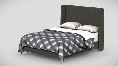 wingback bed - 3d model seenoise 90eb0aa having fun marvelous designer cloth routine spaseio 3d print model - Mito3D