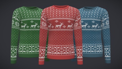 winter sweater - buy royalty free 3d model katerina novakova katerinanovakova 674679c 3d print model - Mito3D