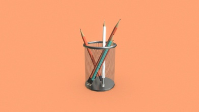 wire mesh pencil holder - buy royalty free 3d model steele steelefrau 19601cc domestic reminiscing 90s-00s 1 low poly geometry 2 subdivision smoothing friendly quad 3 ready rendering 3d print model - Mito3D