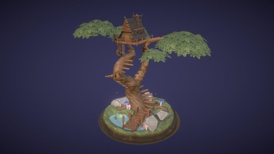 witch's treehouse - 3d model sam carrier samcarrier 97179da 3d print model - Mito3D