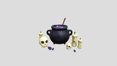 witch cauldron - 3d model alisongb dadec9f 3d print model - Mito3D