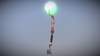 witchdoctor's ceremonial scepter - 3d model whitemamba 31 aedac72 3d print model - Mito3D