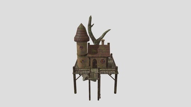 witches treehouse - 3d model pia h 03b400d 3d print model - Mito3D
