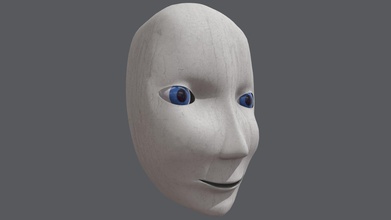 verwelkten Gesicht - kostenlos herunterladen 3d-Modell memorie abdd1f5 Gesicht, blauen Augen aus blender 28 3d print model - Mito3D