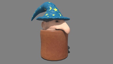 wizard pothead - download free 3d model danreit a84fe09 made while watching paraply stream 3d print model - Mito3D