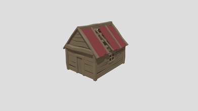 wobbly barn house - 3d model ashleygamble 9d53234 perfect all your out door things game ready 3d print model - Mito3D