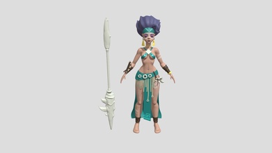woman spear - 3d model violetta chernetskayav 09384b5 3d print model - Mito3D