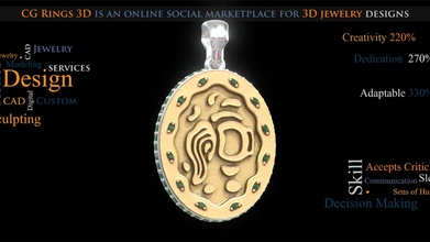 donna Acquario zodiaco pendente 3d modello cg anelli cgrings3d 75592b7 3d print model - Mito3D