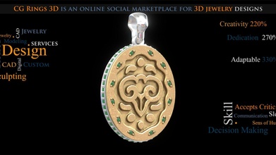 donna Ariete zodiaco pendente 3d modello cg anelli cgrings3d 01df7d0 3d print model - Mito3D