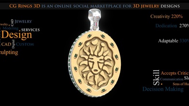 donna Leo zodiaco pendente 3d modello cg anelli cgrings3d a33c528 3d print model - Mito3D