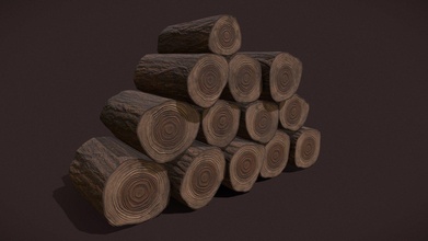 wood stack logs - buy royalty free 3d model getdeadentertainment 3a25352 3d print model - Mito3D