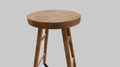 wooden bar stool - 3d model jeremy thedoctah 8b0aec6 3d print model - Mito3D