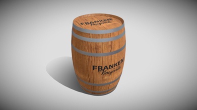 wooden barrel - buy royalty free 3d model lugaria storage wine spirit whiskey cellar keg brewery brew gallon wood factory container industrial 3d print model - Mito3D