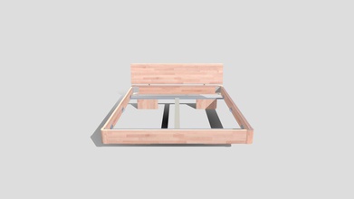 Holz-Bett - download Kostenlose 3d-Modell gjuroo 2ac70d7 detailliertes Modell Bett Bett-Konstruktion macht das schweben illusion 3d print model - Mito3D