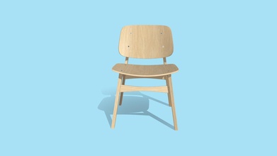 wooden chair - download free 3d model steintje b3df342 3d print model - Mito3D