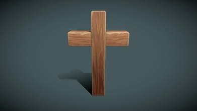 wooden cross 3d model - buy royalty free 3ddisco architectural saint god christmas easter jesus religion christianity hardwood simplicity wood decoration church chatolic religious-object 3d print model - Mito3D