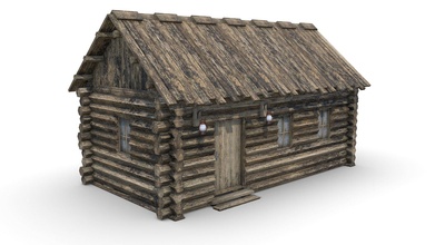 wooden hut - buy royalty free 3d model elvair lima c601c31 3d print model - Mito3D