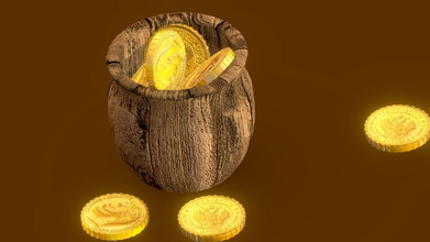 wooden jug coins - 3d model galiapetrencko be4cf90 3d print model - Mito3D