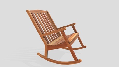wooden rocking chair - buy royalty free 3d model 3dia 3729e81 3d print model - Mito3D