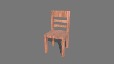 wooden simple chair - download free 3d model ayuya 870fbc2 3d print model - Mito3D