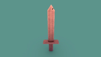 wooden sword - download free 3d model qnomon 96bbeb8 3d print model - Mito3D