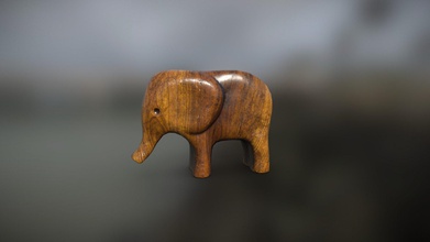 wooden toy elephant - buy royalty free 3d model studio z 7d56c60 low poly game-ready not subdivision real scale units cm proportions sizes observed close possible object 6 3 x 2 9 4 3d print model - Mito3D