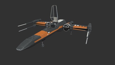 x-wing starfighter - 3d model stefanocavinato bd97c1e made my free time fun modeling follow blueprint but some little changes design color chose poe dameron&rsquo s star wars episode vii all maya texture substance painter 3d print model - Mito3D