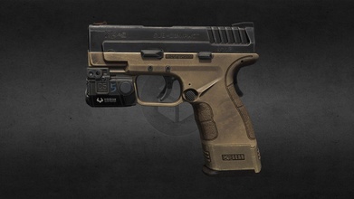 xd9 sub compact pistolet 3d modèle accroché coup poing 000e246 3d print model - Mito3D