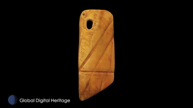 xfp-031 carved pendant sanak island alaska - download free 3d model global digital heritage globaldigitalheritage 4730985 bone cat xfp-031-50-1 group house depressions north shore multiple radiocarbon dates place 350 bce 100 placing adamagan phase peninsula these artifacts were scanned either faro edge arm minolta 9i processed geomagic polyworks 4-8 photos used texture zbrush presented result research conducted under grants nsf 0326584 0508101 1139266 1321411 h maschner principal investigator original digitizing work done ivl id st univ subsequent processing completed fieldwork analysis permission collaboration pauloff harbor tribe corporation 3d print model - Mito3D