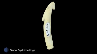 xfp-052 ivory fish hook sanak island alaska - download free 3d model global digital heritage globaldigitalheritage 824624d barb compound fishook cat xfp-052-7 late prehistoric early historic site dates 1600-1800 ce heavily eroded these artifacts were scanned either faro edge arm minolta 9i processed geomagic polyworks 4-8 photos used texture zbrush presented result research conducted under grants nsf 0326584 0508101 1139266 1321411 h maschner principal investigator original digitizing work done ivl id st univ subsequent processing completed fieldwork analysis permission collaboration pauloff harbor tribe corporation 3d print model - Mito3D