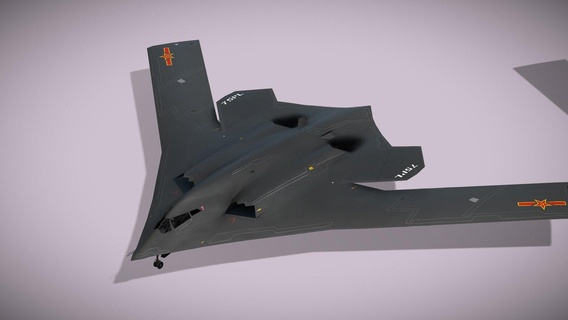 xian h-20 stealth bomber - buy royalty free 3d model netrunner pl airplane strategic aircraft chinese jet h20 subsonic jetbomber lowpoly rigged flyingwing plaa 3d print model - Mito3D