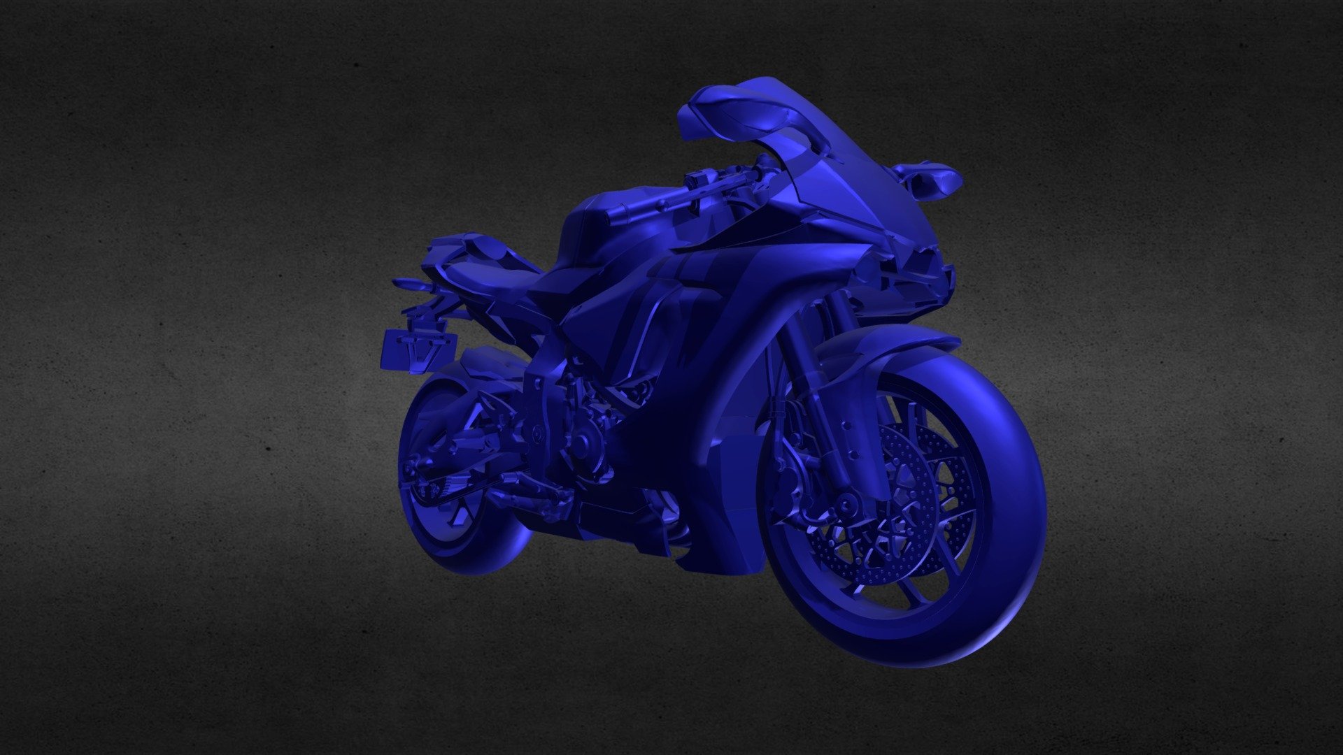 yamaha yzf - r1 2015-2020 printable model buy royalty free 3d sim3d simed stl bike japan moto miniature motorcycle superbike 2015 motogp vehicle race printeble printig 3D print model - Mito3D