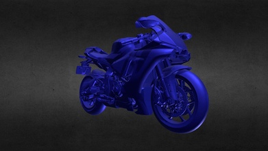 yamaha yzf r1 2015 2020 stampabile modello acquistare royalty gratuito 3d sim3d simulato stl bicicletta Giappone moto miniatura motociclo superbike motogp 3d print model - Mito3D
