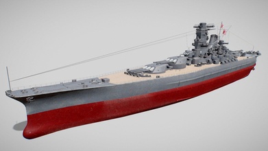 yamato class - ww2 japanese battleship buy royalty free 3d model jerolpoa a62fe44 3d print model - Mito3D