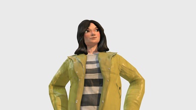 yellow jacket girl - 3d model riomod3 065179e 3d print model - Mito3D
