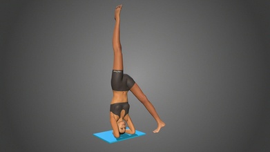 yoga pose - parsva eka pada sirsasana buy royalty free 3d model lily-yoga poses lily-yoga3d 4f3ea9e 3d print model - Mito3D