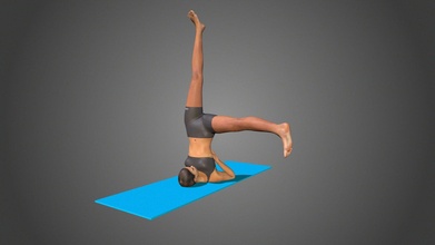 Yoga Pose Parsva eka pada Salamba Sarvangasana Kaufen Lizenzgebühren frei 3d Modell lily yoga posiert yoga3d 3569fbb 3d print model - Mito3D