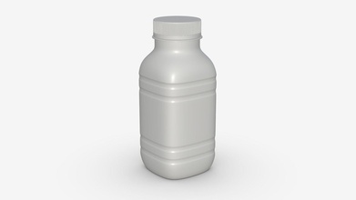 yoghurt bottle short 6 - buy royalty free 3d model hq3dmod aivisastics 5b1ce0a 3d print model - Mito3D