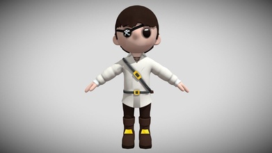 young pirate - download free 3d model dybo 57abfd5 3d print model - Mito3D