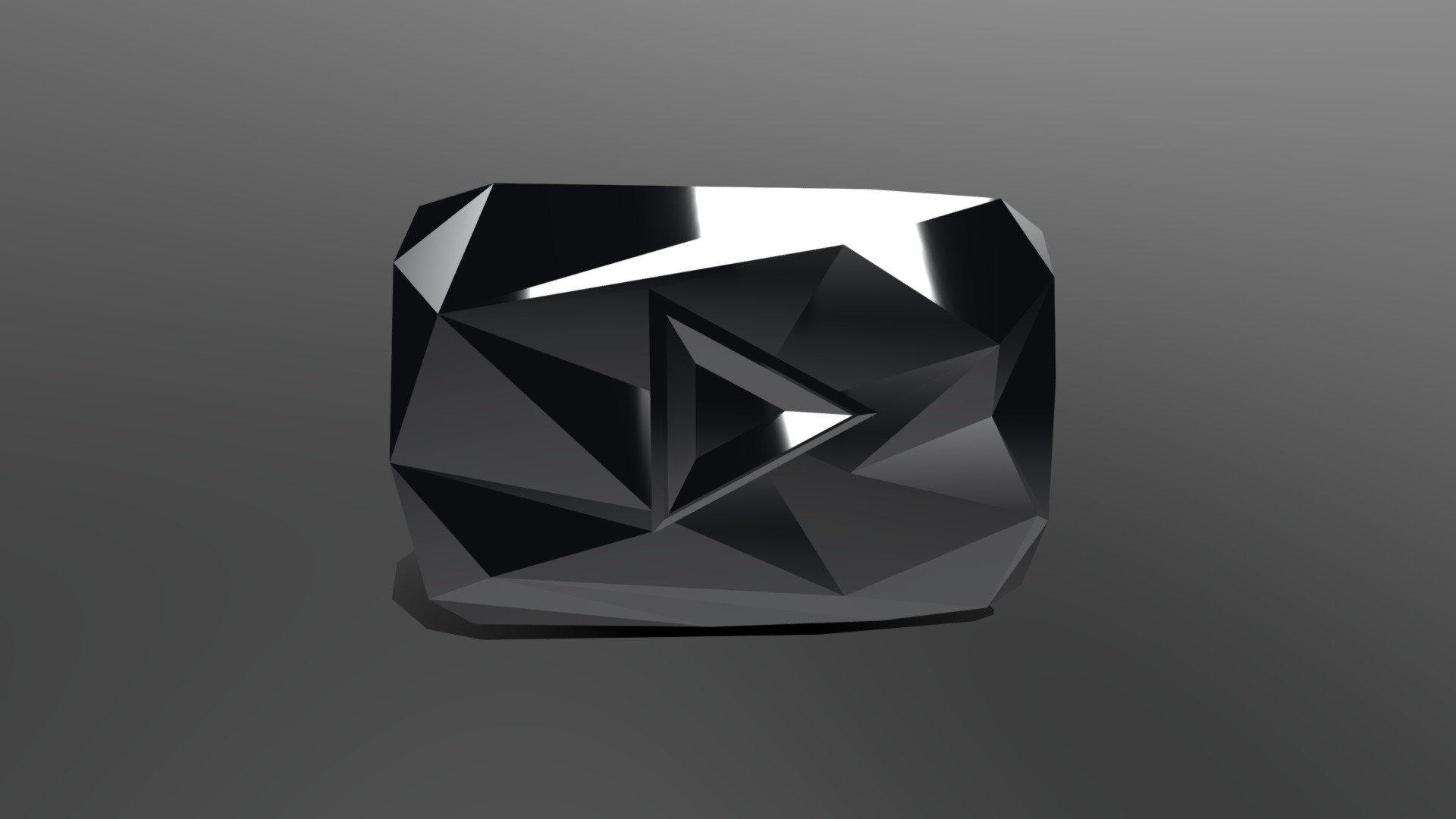 youtube diamond play button - download free 3d model marsyifathirahman 23f6d64 3D print model - Mito3D