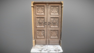 zatec sinagoga cancello principale - modello 3d matousekfoto 269f567 porta di ingresso decorazione a rilievo fotogrammetria scansione 24mp 80 foto 3d print model - Mito3D