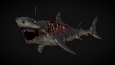 zombie shark - 3d model mrgratin c42a121 3d print model - Mito3D