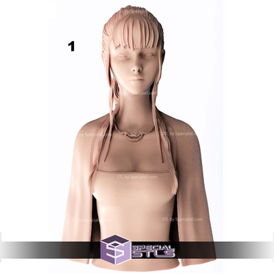 4 fantasy girl bust digital sculpture specialstl 3d print model - Mito3D