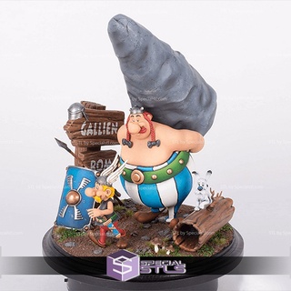 adventures asterix stl files diorama 3d print model - Mito3D