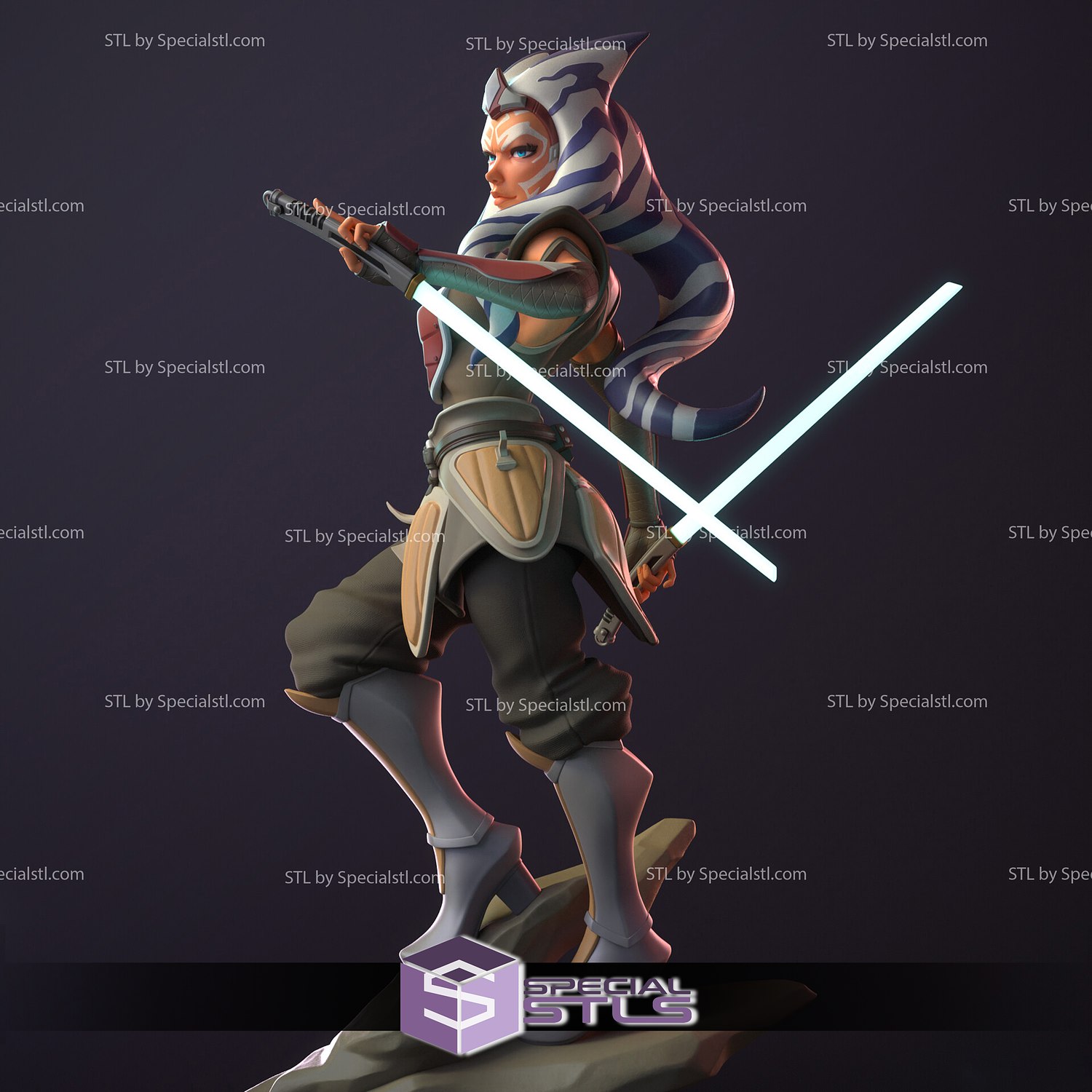 ahsoka tano v7 stl archivos guerra Galaxias 3d impresión figurilla 3D print model - Mito3D