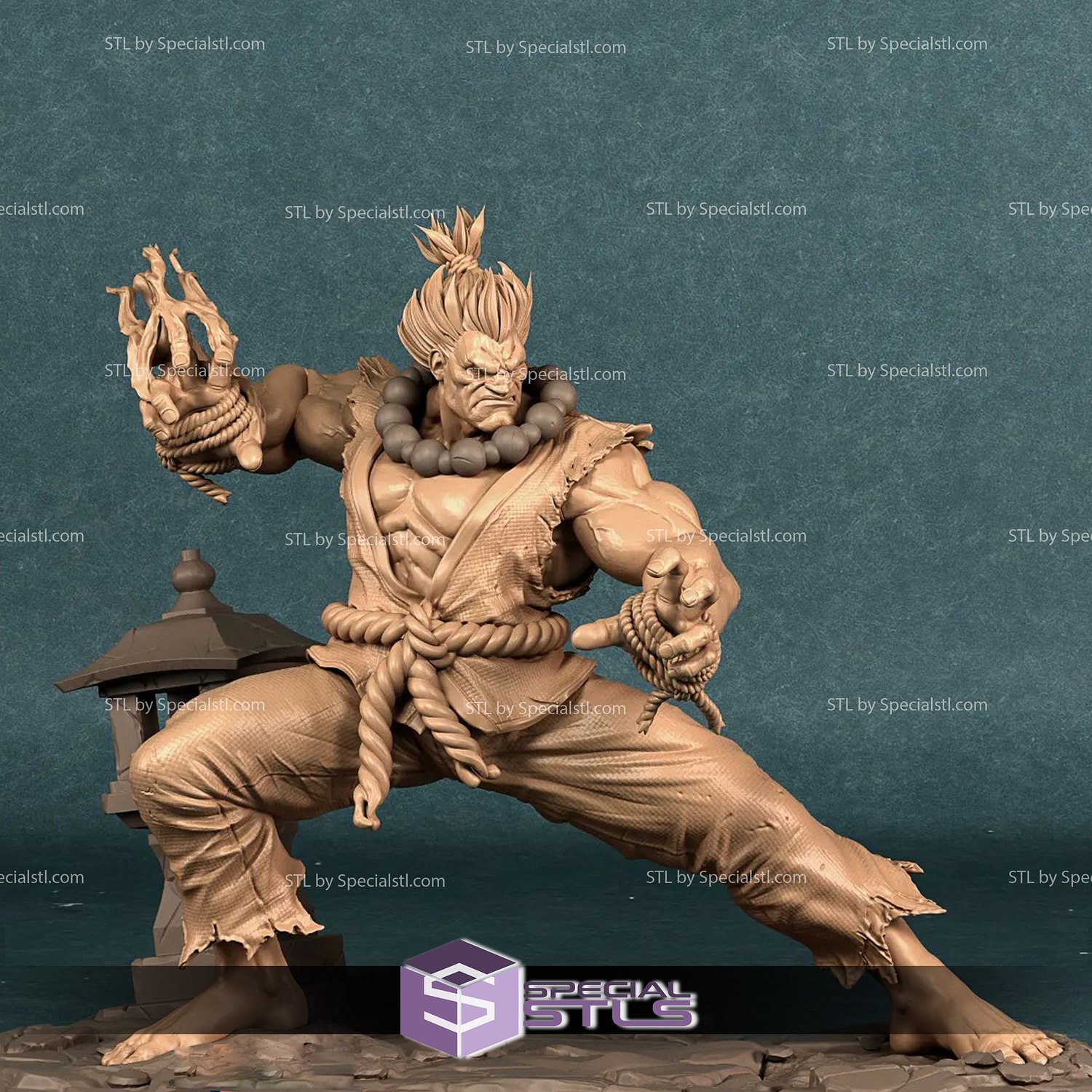 Akuma v2 sokak dövüşçü 3D print model - Mito3D