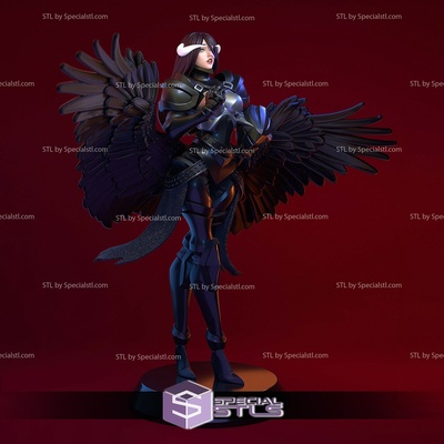 albedo black overlord digital sculpture specialstl 3d print model - Mito3D