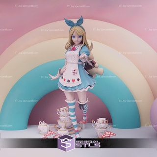 Alice pays merveilles thé tasse lapin prêt impression 3d print model - Mito3D