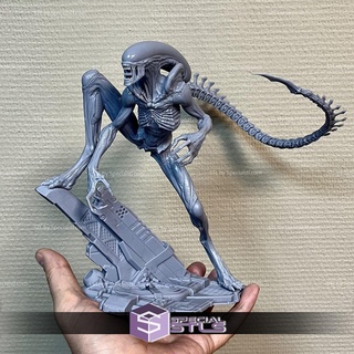 alien 3d printing figurine action pose stl files 3d print model - Mito3D